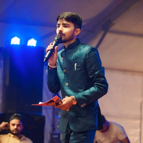 male emcee Gaurav Sharma in shimla