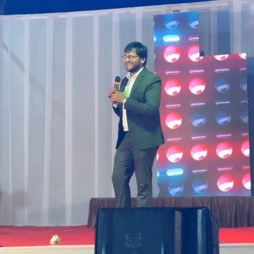 male emcee Tarun Choudhary in rajkot
